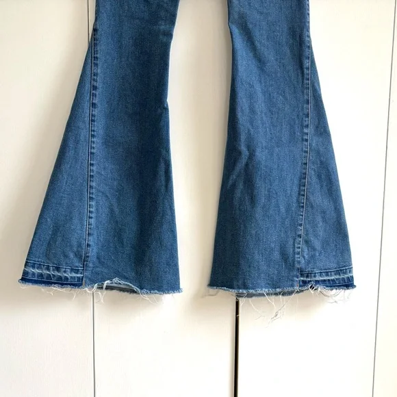 Free People We The Free Flare Low Rise Jeans Size 25 - Picture 6 of 10
